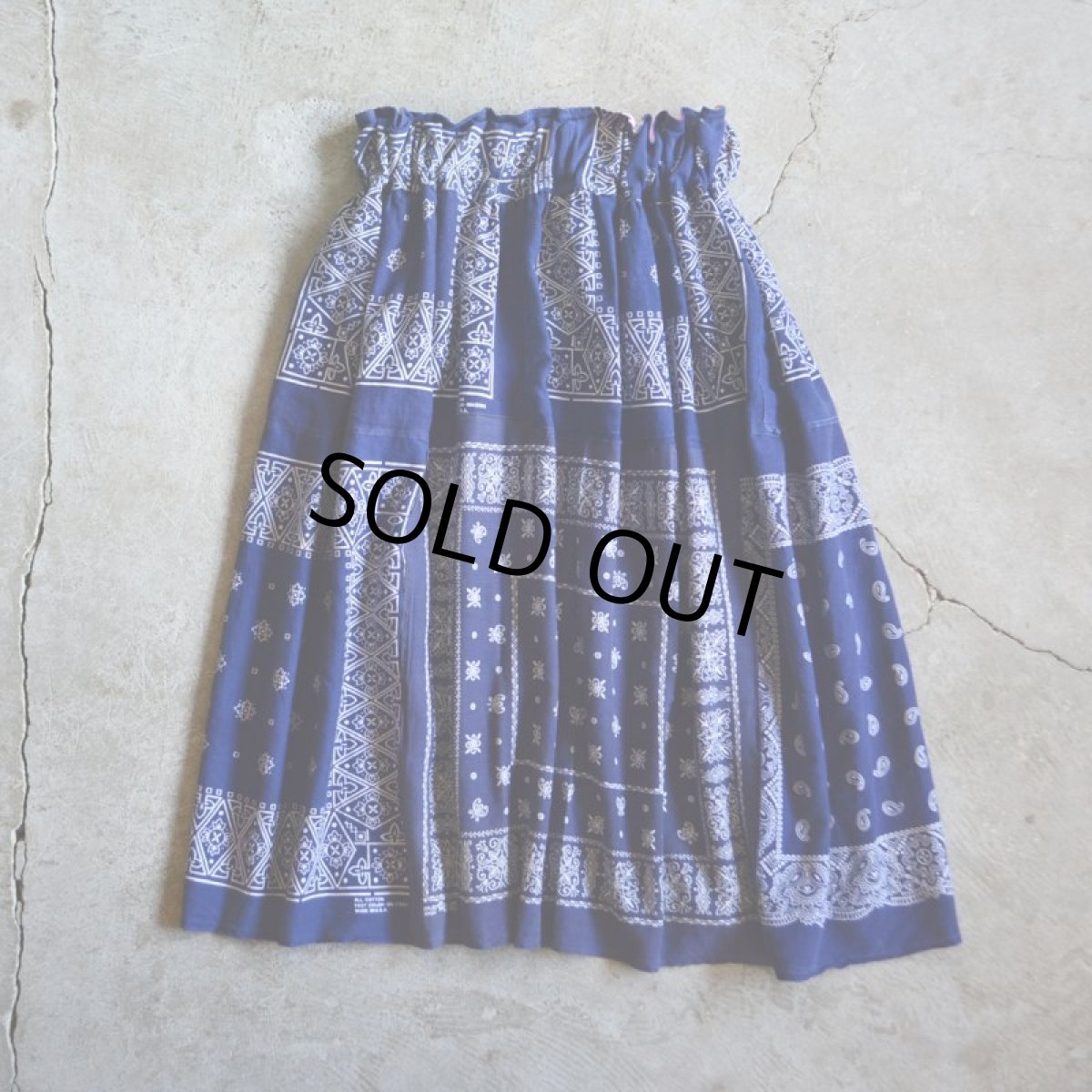 画像6: VINTAGE Bandana Skirt /NVY　 [HamburgCafe ORIGINAL RE-MAKE]  (6)