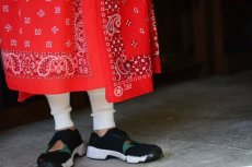 画像3: VINTAGE Bandana Skirt /RED　 [HamburgCafe ORIGINAL RE-MAKE]  (3)