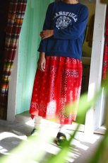 画像1: VINTAGE Bandana Skirt /RED　 [HamburgCafe ORIGINAL RE-MAKE]  (1)