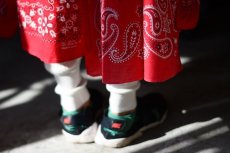 画像4: VINTAGE Bandana Skirt /RED　 [HamburgCafe ORIGINAL RE-MAKE]  (4)