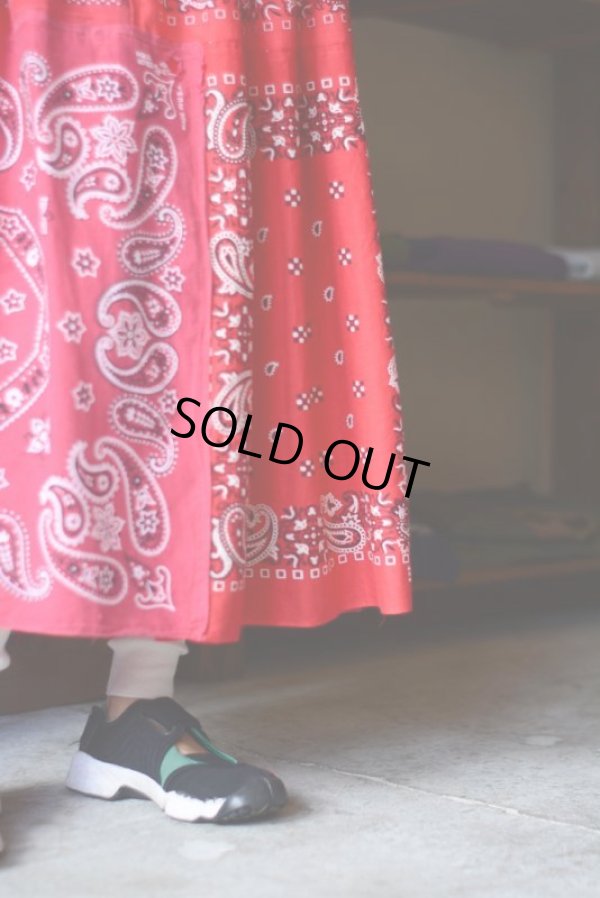 画像3: VINTAGE Bandana Skirt /RED　 [HamburgCafe ORIGINAL RE-MAKE] 