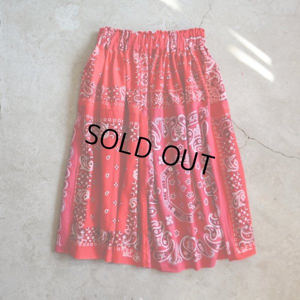 画像6: VINTAGE Bandana Skirt /RED　 [HamburgCafe ORIGINAL RE-MAKE] 