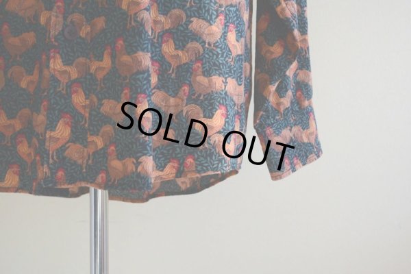 画像9: ニワトリ柄コットンシャツ  実寸L