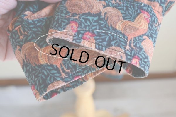 画像11: ニワトリ柄コットンシャツ  実寸L