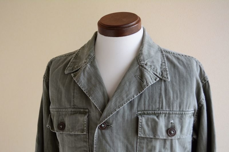 1940-50s US.ARMY M-47 HBTユーティリティシャツ 実寸M - 古着屋