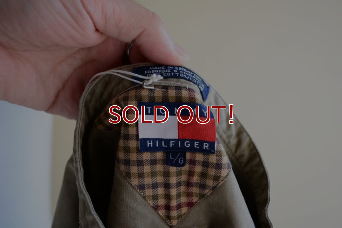画像5: 1990s TOMMY HILFIGER ノーカラーシャツ　 表記L  (5)
