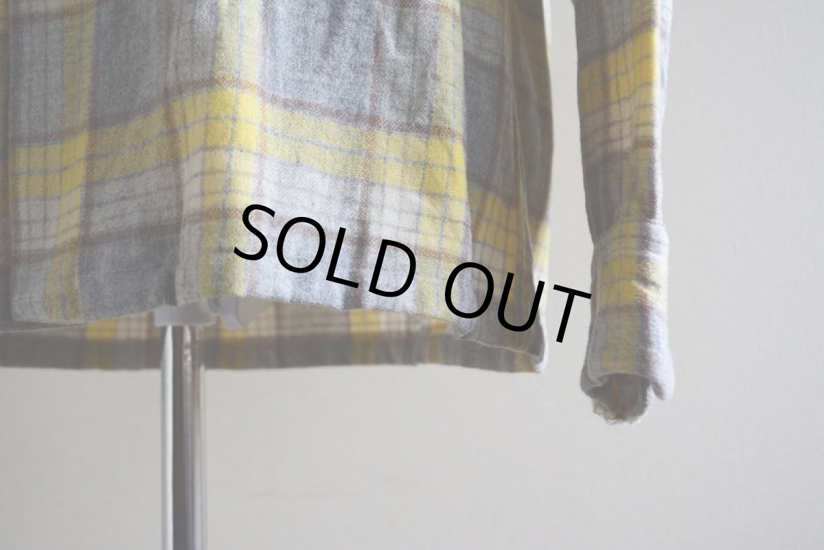 画像10: 1950s PENDLETON ウールシャツ　 YEL×GRY　 表記M  (10)