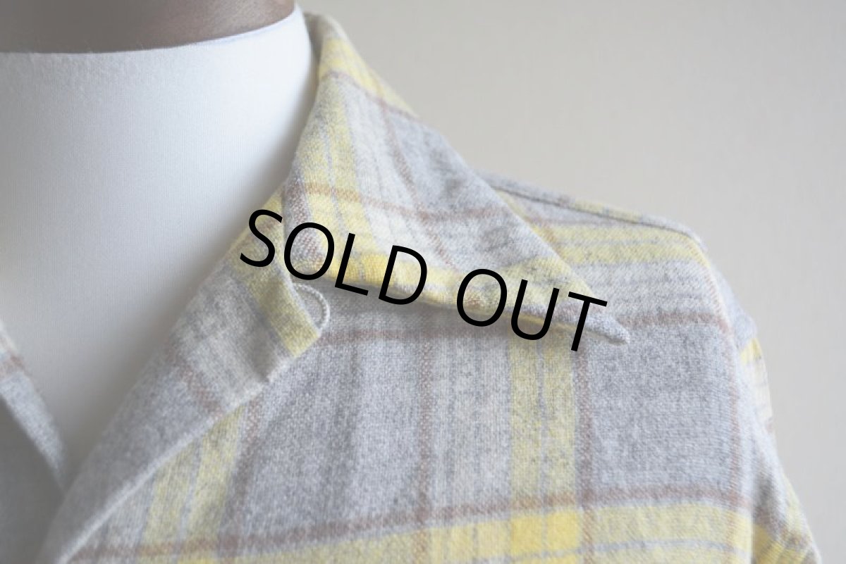 画像7: 1950s PENDLETON ウールシャツ　 YEL×GRY　 表記M  (7)