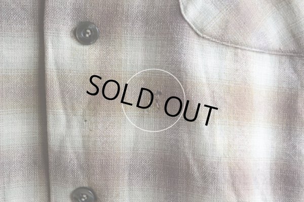 画像14: 1950s PENDLETON ウールシャツ　 オンブレーチェック　 表記M 