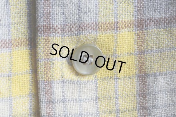 画像9: 1950s PENDLETON ウールシャツ　 YEL×GRY　 表記M 