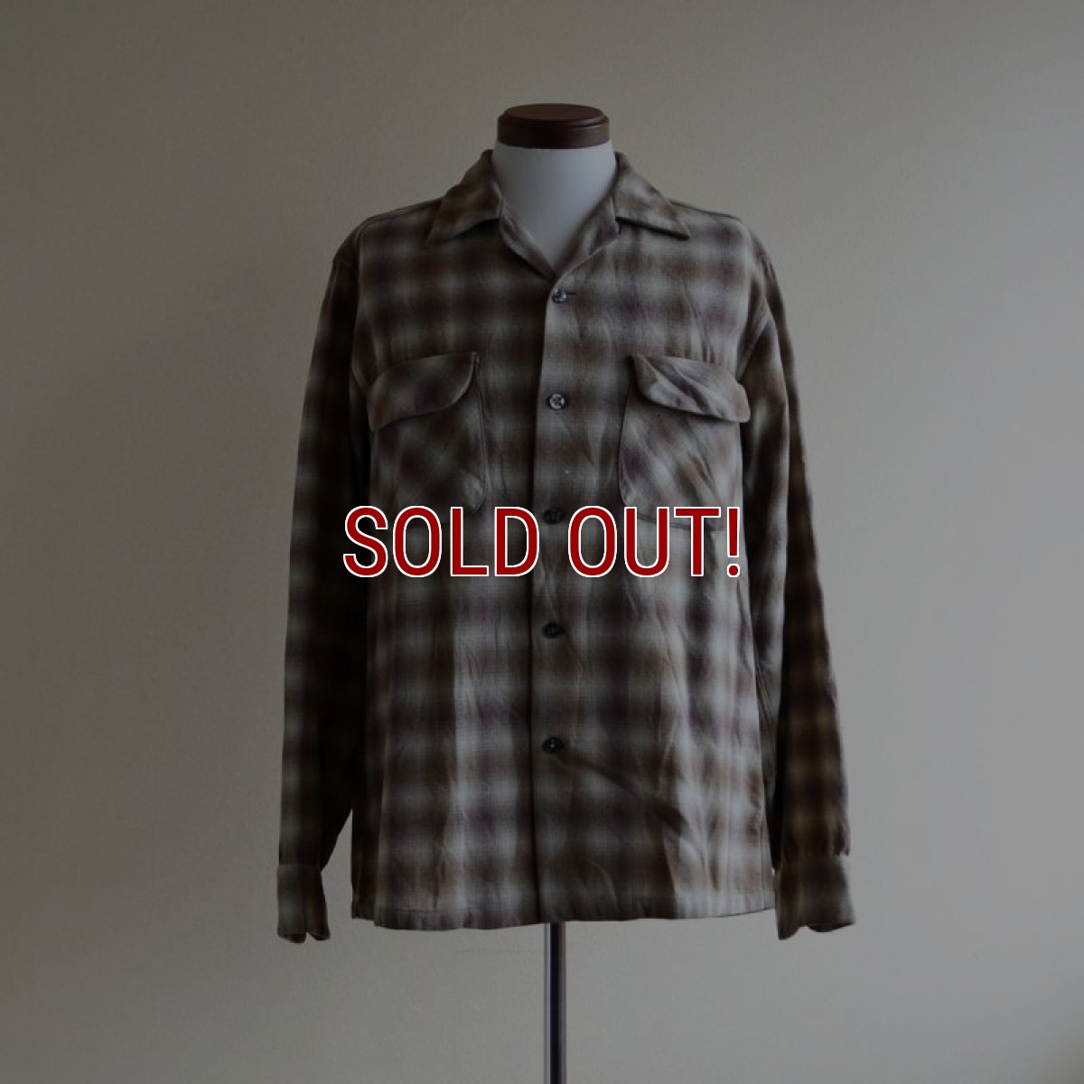 画像1: 1950s PENDLETON ウールシャツ　 オンブレーチェック　 表記M  (1)