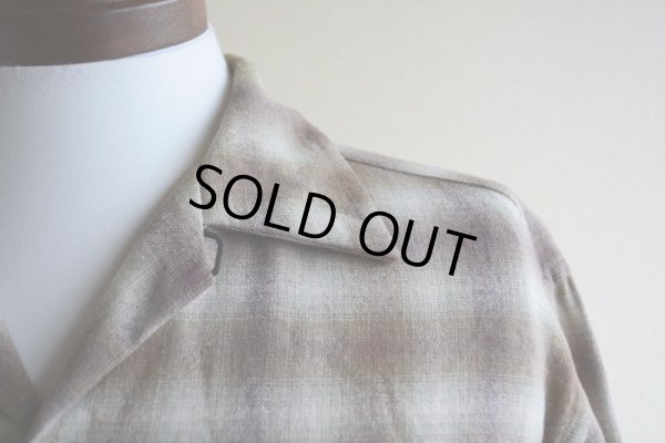 画像7: 1950s PENDLETON ウールシャツ　 オンブレーチェック　 表記M 