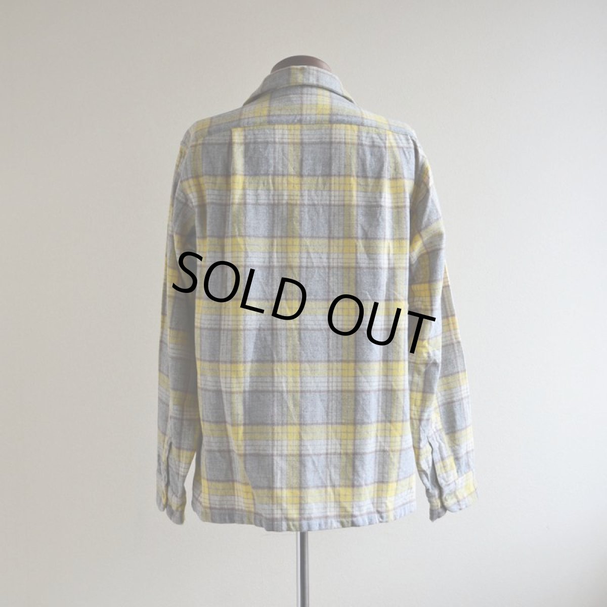 画像3: 1950s PENDLETON ウールシャツ　 YEL×GRY　 表記M  (3)