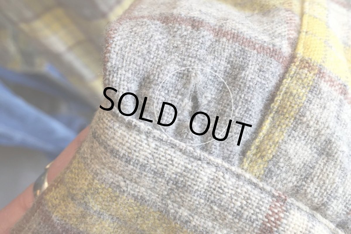 画像16: 1950s PENDLETON ウールシャツ　 YEL×GRY　 表記M  (16)