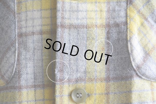 画像12: 1950s PENDLETON ウールシャツ　 YEL×GRY　 表記M 