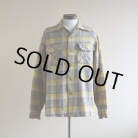 1950s PENDLETON ウールシャツ　 YEL×GRY　 表記M 