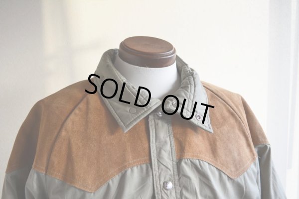 画像9: 1970s Woolrich レザーヨークダウンジャケット　 表記L 