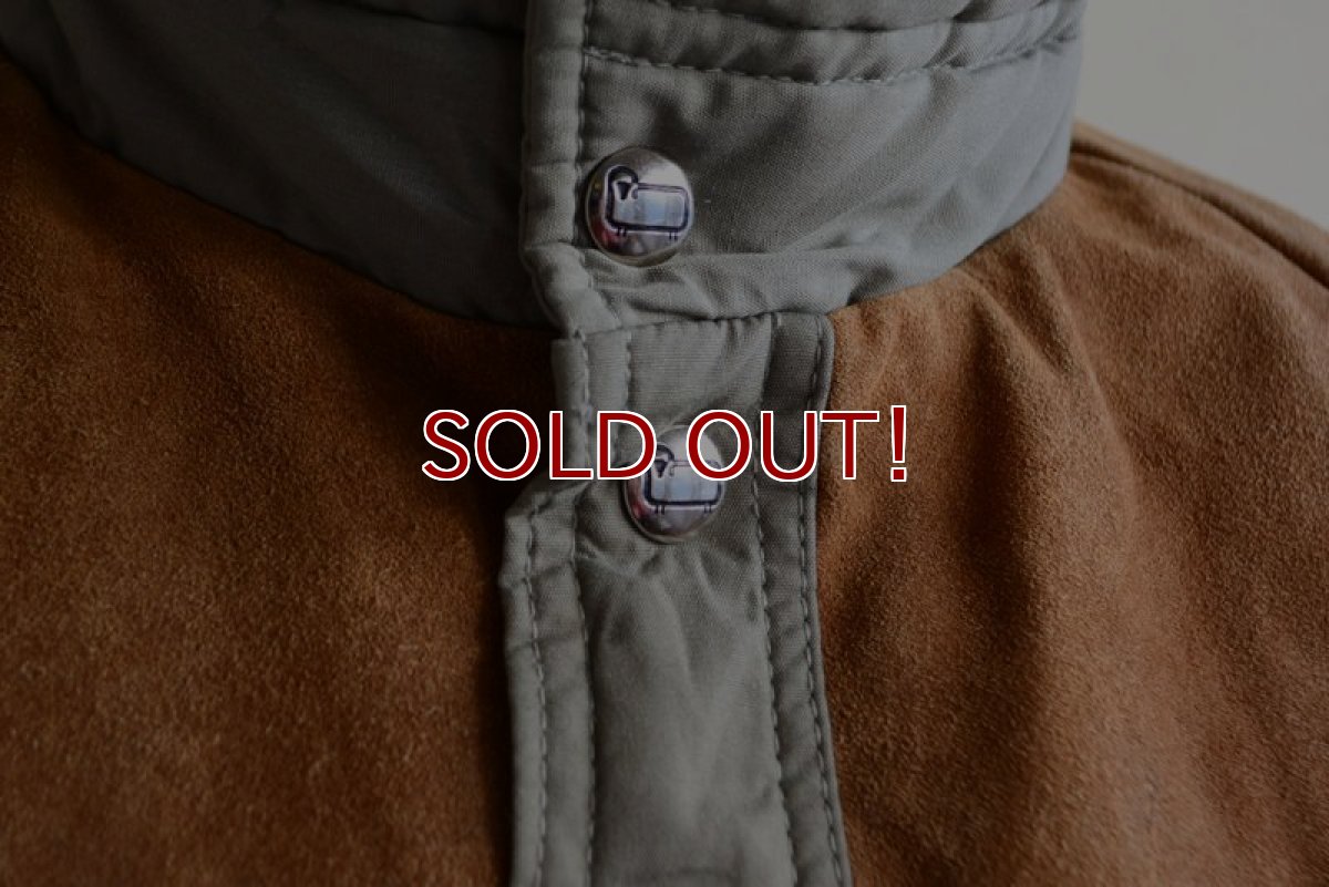 画像8: 1970s Woolrich レザーヨークダウンジャケット　 表記L  (8)