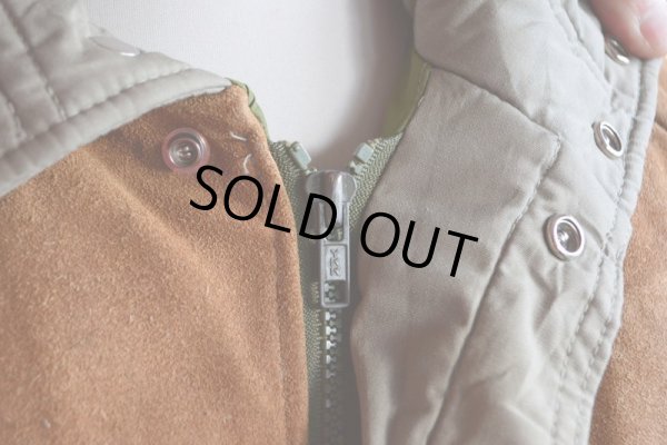 画像10: 1970s Woolrich レザーヨークダウンジャケット　 表記L 