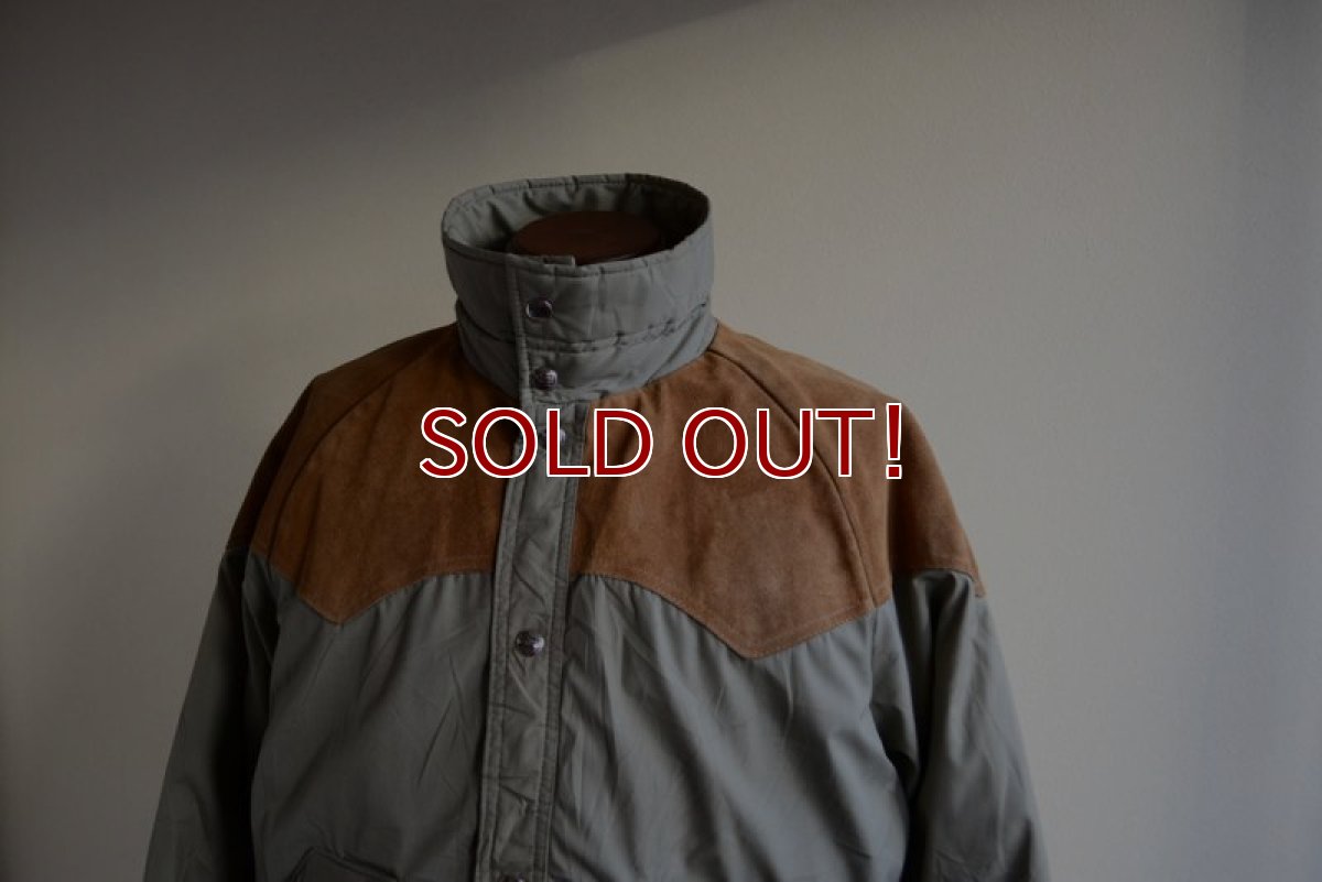 画像7: 1970s Woolrich レザーヨークダウンジャケット　 表記L  (7)