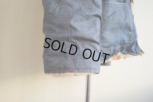 画像11: VINTAGE デニムボアジャケット  ムートンボアライナー  実寸ML