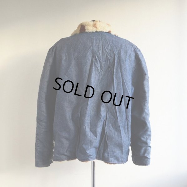 画像4: VINTAGE デニムボアジャケット  ムートンボアライナー  実寸ML