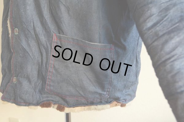 画像9: VINTAGE デニムボアジャケット  ムートンボアライナー  実寸ML