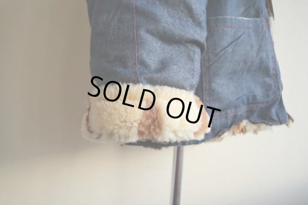 画像12: VINTAGE デニムボアジャケット  ムートンボアライナー  実寸ML