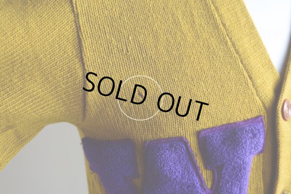 画像13: 1950s ELLERMAN Co. レタードカーディガン  実寸S