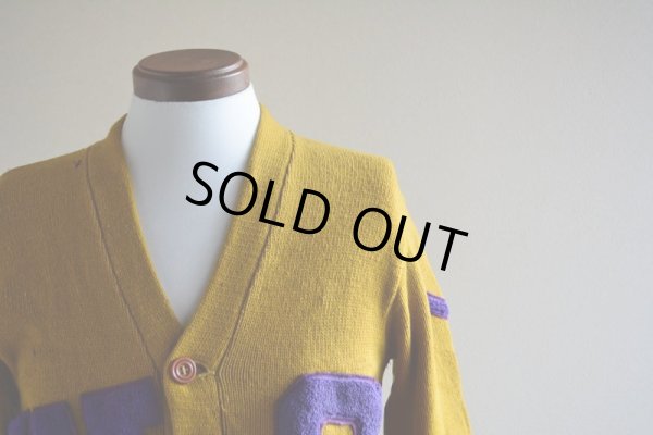 画像6: 1950s ELLERMAN Co. レタードカーディガン  実寸S