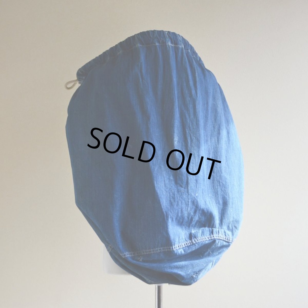 画像2: 1940s US.MILITARY デニムランドリーバッグ  (2)