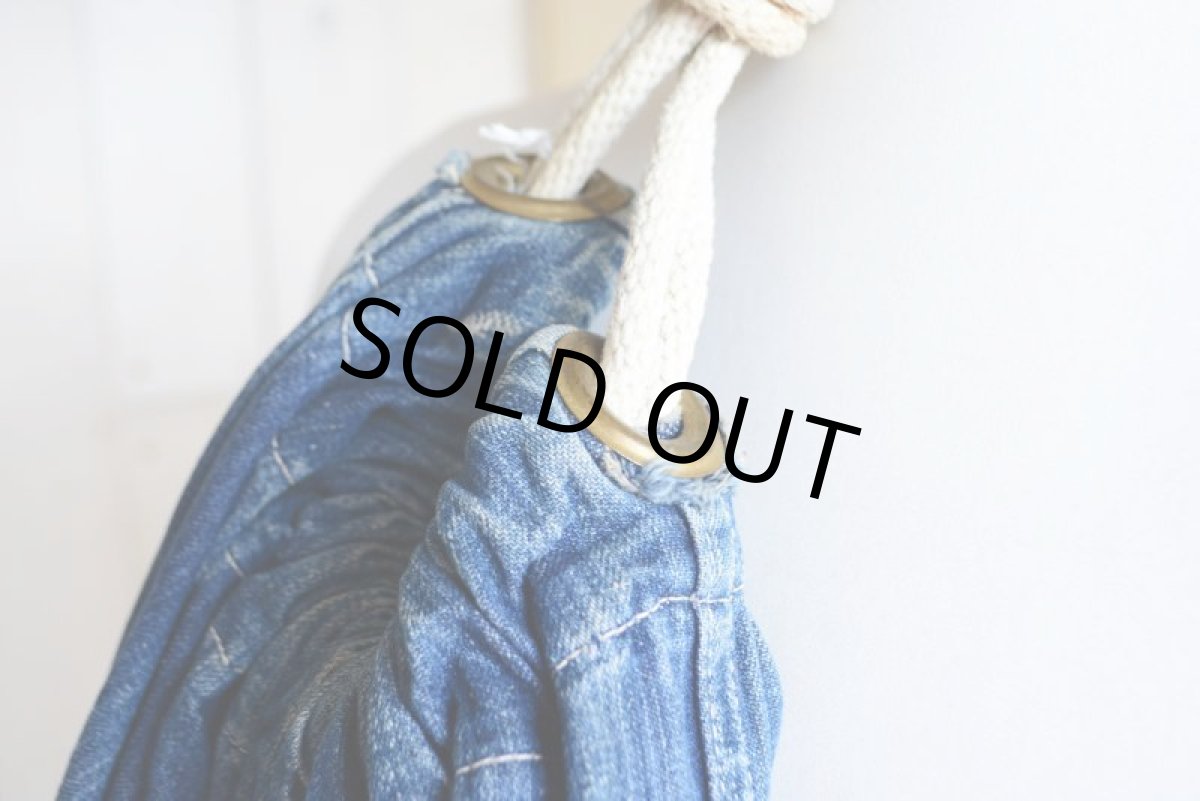 画像4: 1940s US.MILITARY デニムランドリーバッグ  (4)