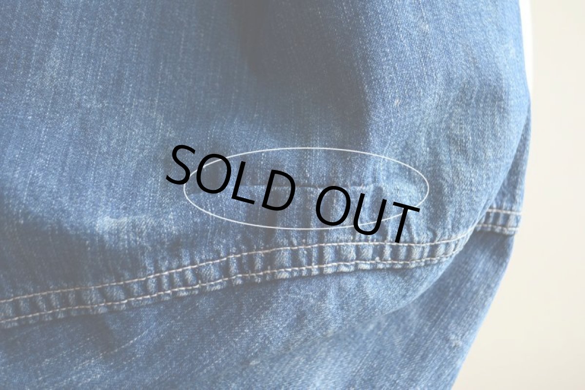 画像6: 1940s US.MILITARY デニムランドリーバッグ  (6)