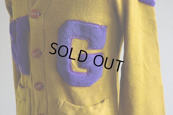 画像7: 1950s ELLERMAN Co. レタードカーディガン  実寸S