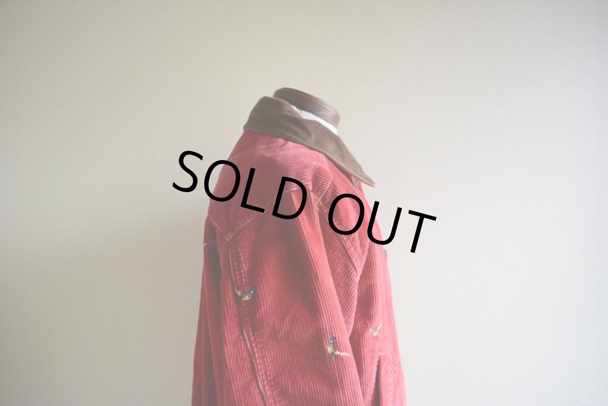 画像8: 2000s L.L.Bean 鳥刺繍コーデュロイハンティングジャケット　 表記WOMEN'S M  (8)