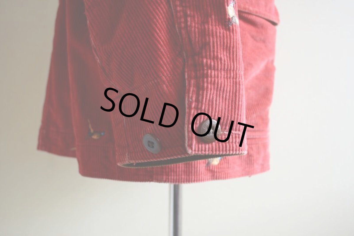 画像13: 2000s L.L.Bean 鳥刺繍コーデュロイハンティングジャケット　 表記WOMEN'S M  (13)