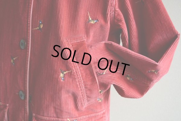 画像11: 2000s L.L.Bean 鳥刺繍コーデュロイハンティングジャケット　 表記WOMEN'S M 