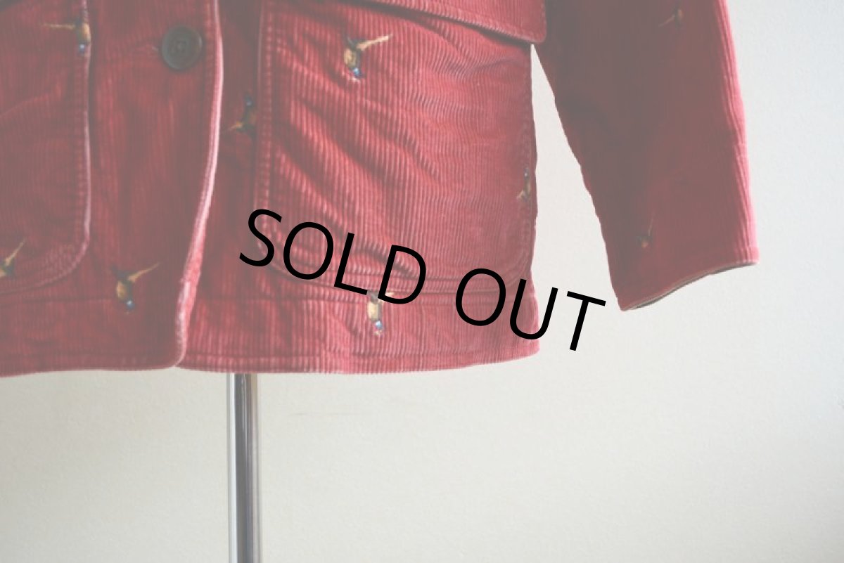 画像12: 2000s L.L.Bean 鳥刺繍コーデュロイハンティングジャケット　 表記WOMEN'S M  (12)