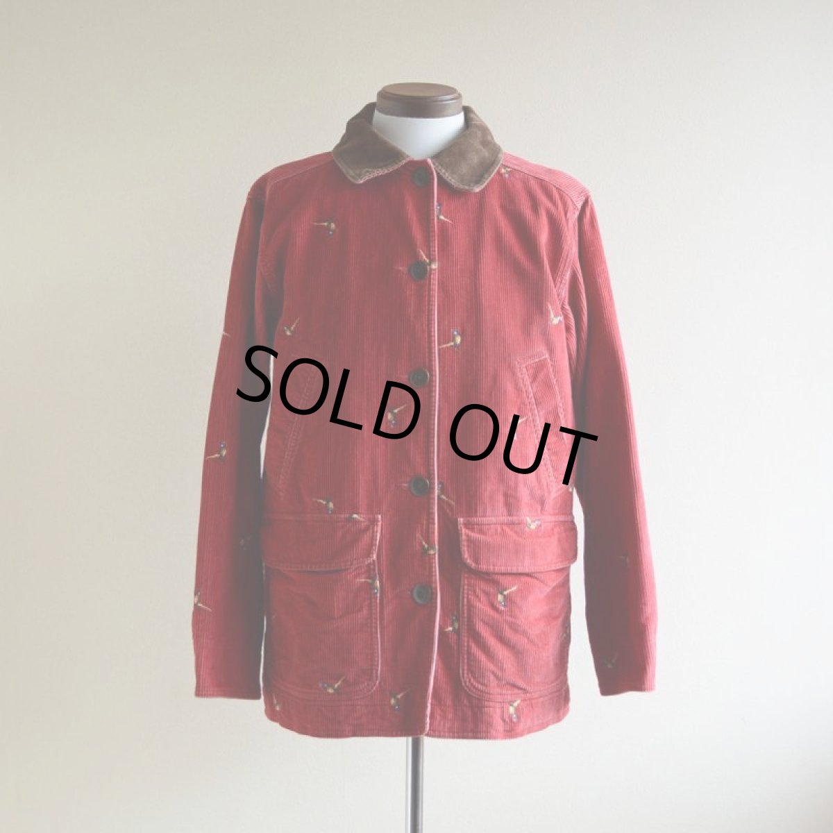 画像1: 2000s L.L.Bean 鳥刺繍コーデュロイハンティングジャケット　 表記WOMEN'S M  (1)