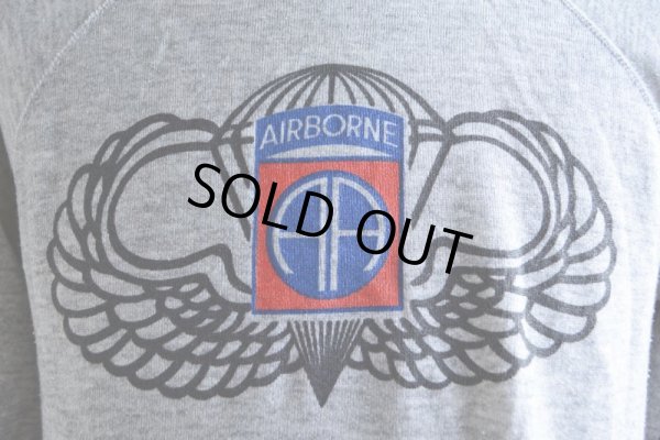 画像7: 1980s AIRBORNE プリントスウェット  表記M