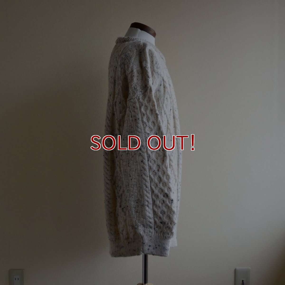 画像2: ARAN CRAFTS フィッシャーマンセーター　 MADE IN IRELAND　 表記XL  (2)