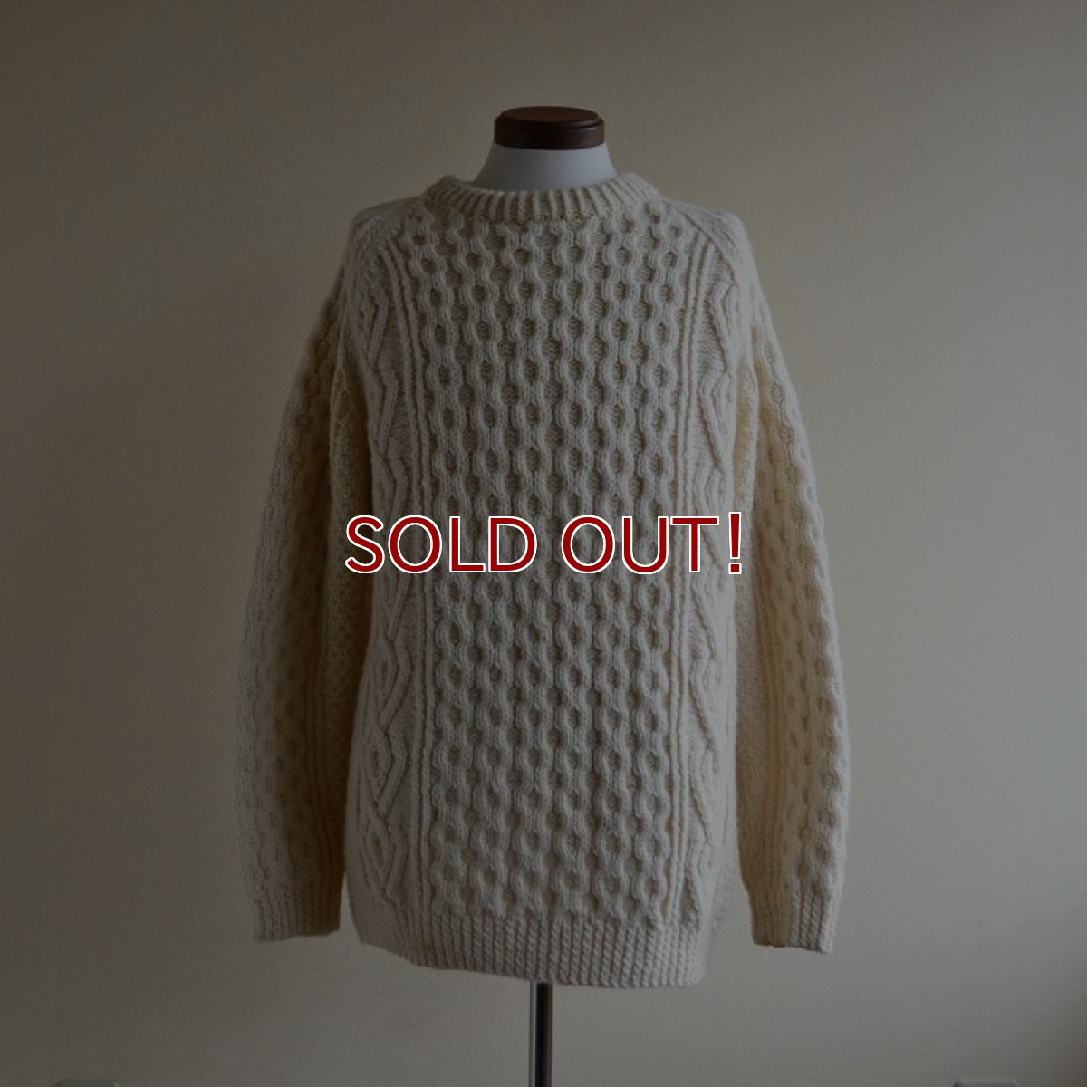 画像1: K.A.M. KNITWEAR フィッシャーマンセーター　 MADE IN IRELAND　 表記44  (1)