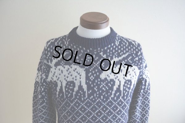 画像6: BOATHOUSE ROW トナカイ柄ウールセーター　 表記S 