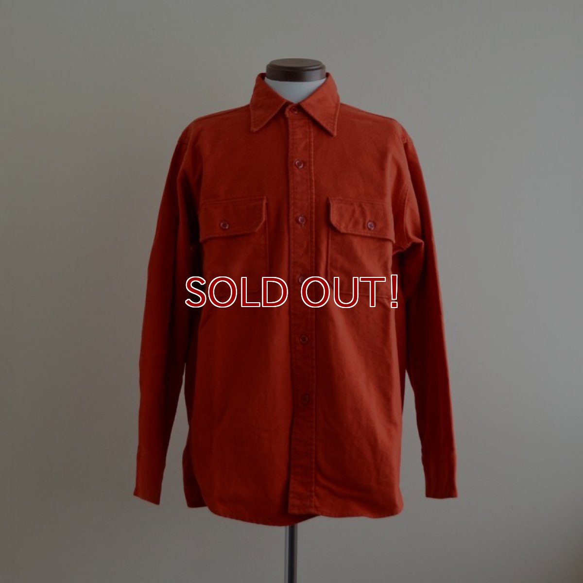 画像1: 1970s Woolrich シャモアクロスシャツ　 実寸L  (1)