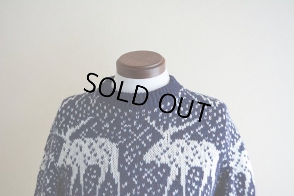 画像7: BOATHOUSE ROW トナカイ柄ウールセーター　 表記S 