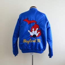 画像1: 1980s HARTWELL チェーン刺繍ナイロンスタジャン　 表記M  (1)