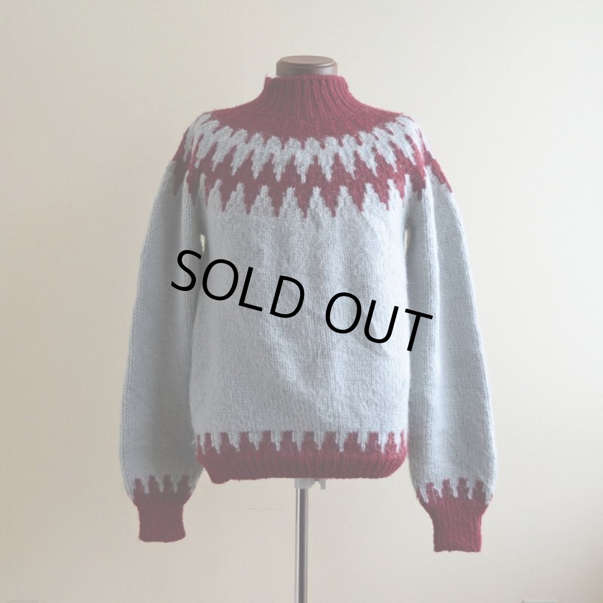 画像1: ノルディックセーター　 実寸M  (1)