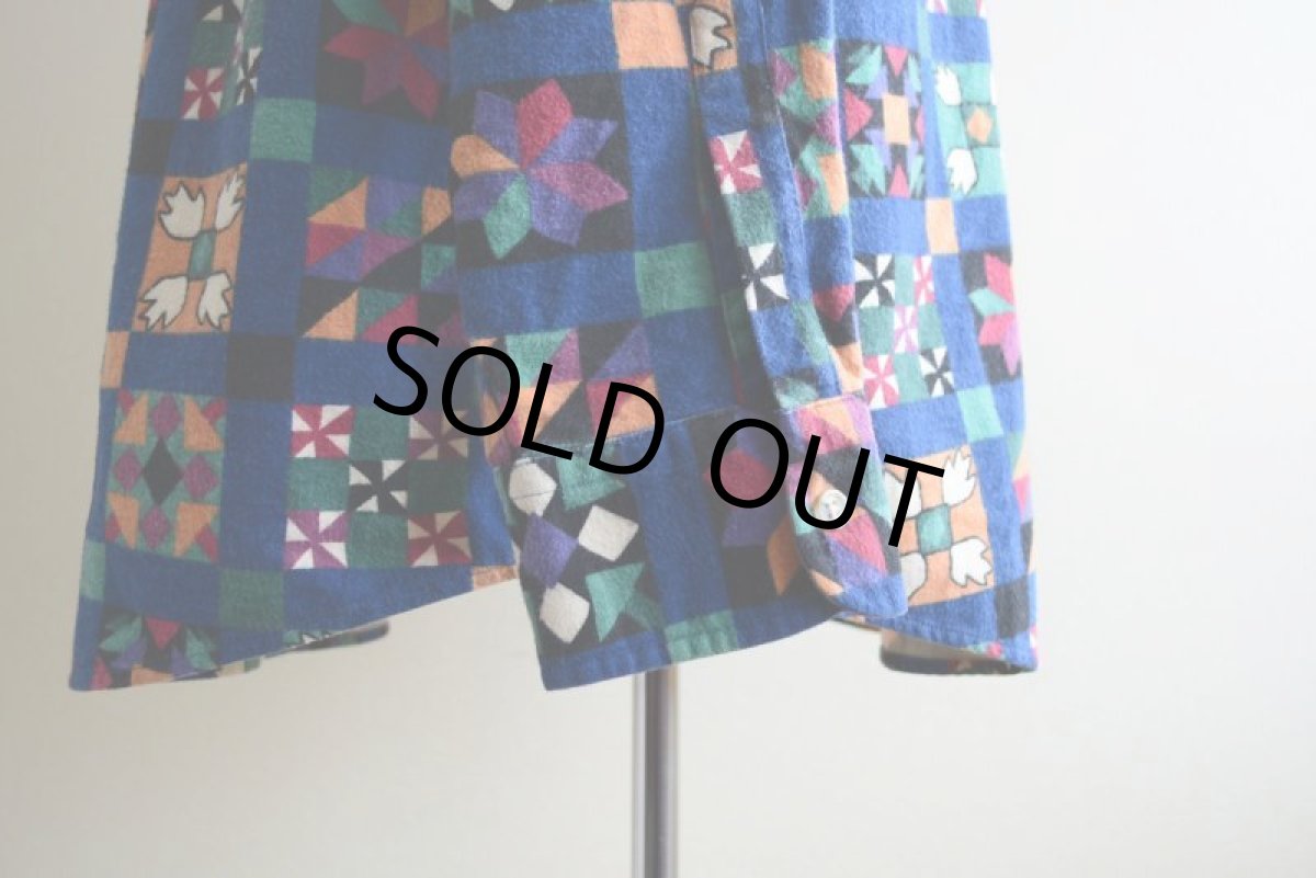 画像8: 1990s L.L.Bean 総柄プリントネルシャツ　 表記 WOMEN'S 18  (8)