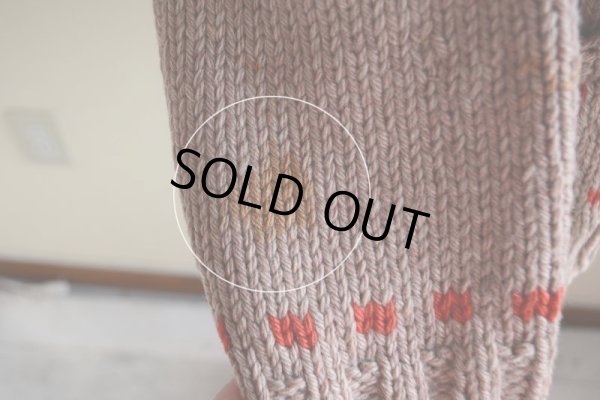 画像14: 1950s クラシックカー柄カウチンセーター  LIGHTNING ZIP コの字留め  実寸M