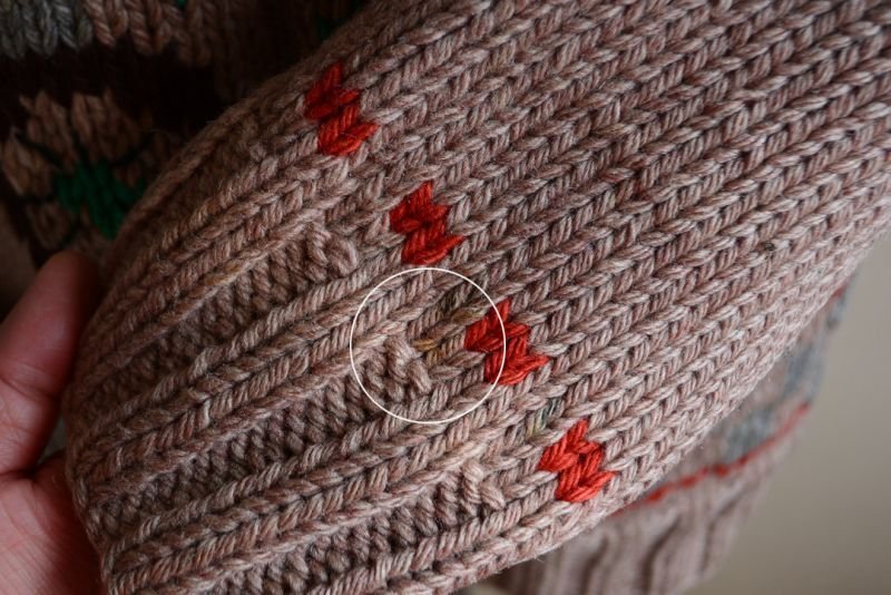 1950s クラシックカー柄カウチンセーター LIGHTNING ZIP コの字留め